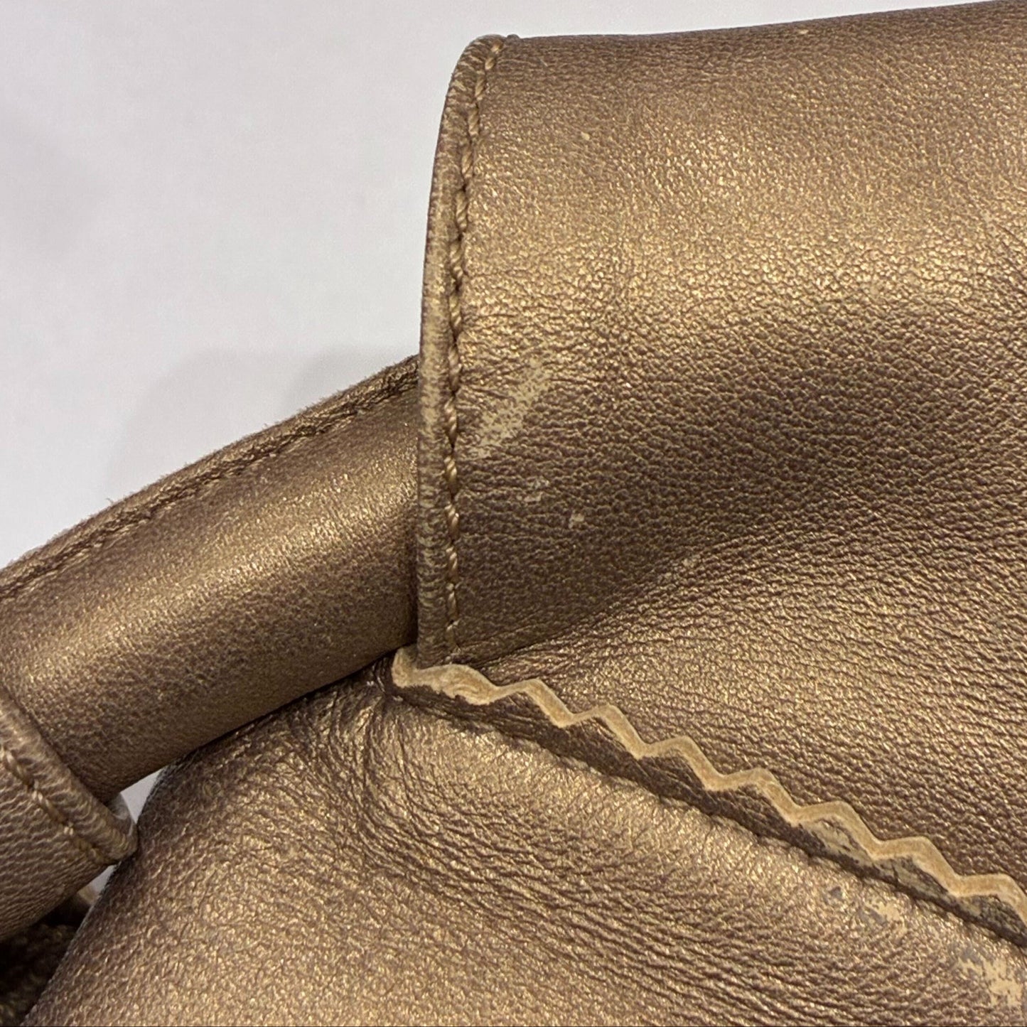 Loewe 2009 Gold Lambskin Nappa Aire Tote Bag