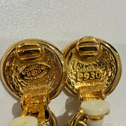 Chanel Dangle Earrings Clip-On Gold 93P/2930