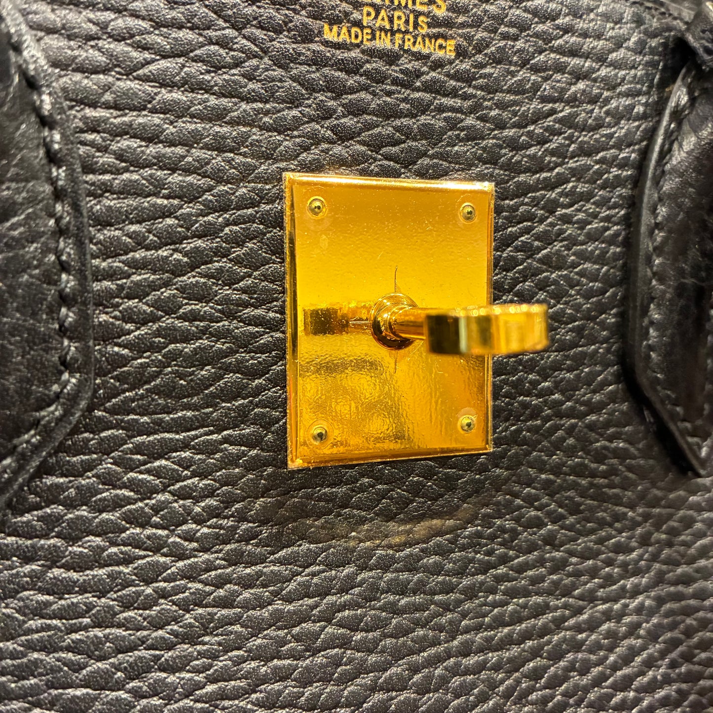 Hermes 2003 Black Ardennes Birkin 30 Handbag