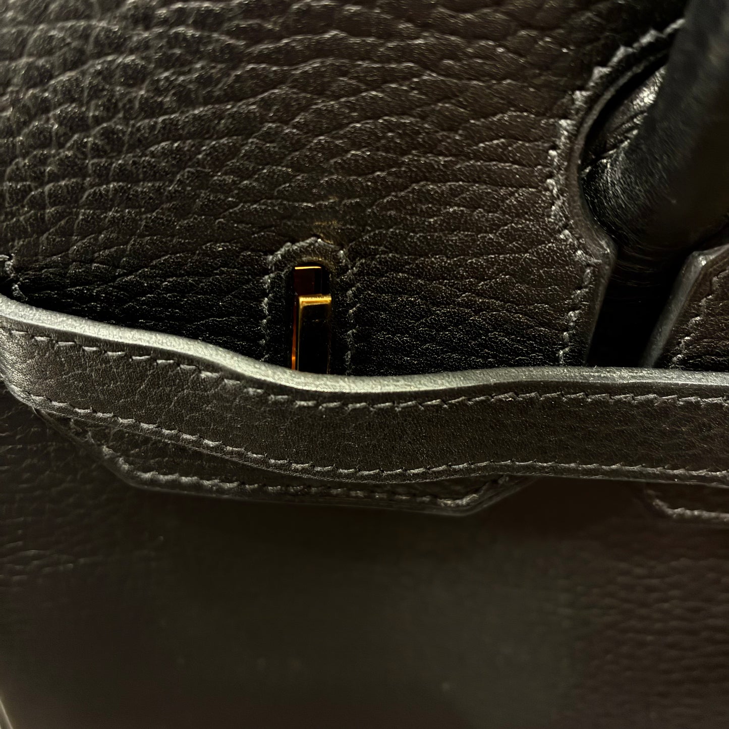 Hermes 2003 Black Ardennes Birkin 30 Handbag
