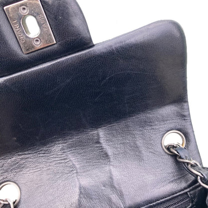 Chanel 2016-2017 Black Lambskin Mini Classic Square Flap Bag 17
