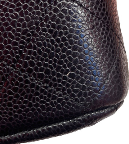 Chanel 2010-2011 Black Caviar Skin Jumbo Classic Double Flap Shoulder Bag