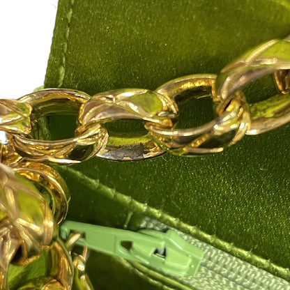 Chanel Green Satin Diana Shoulder Bag