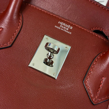 Hermes Rouge H Swift Birkin 30 Handbag