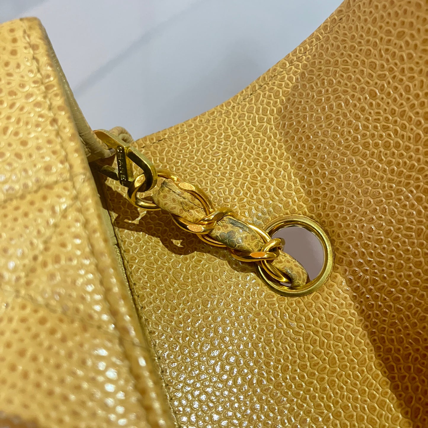 Chanel Beige Caviar Medium Diana Shoulder Bag