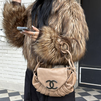 Chanel 2004-2005 Beige Lambskin Handbag