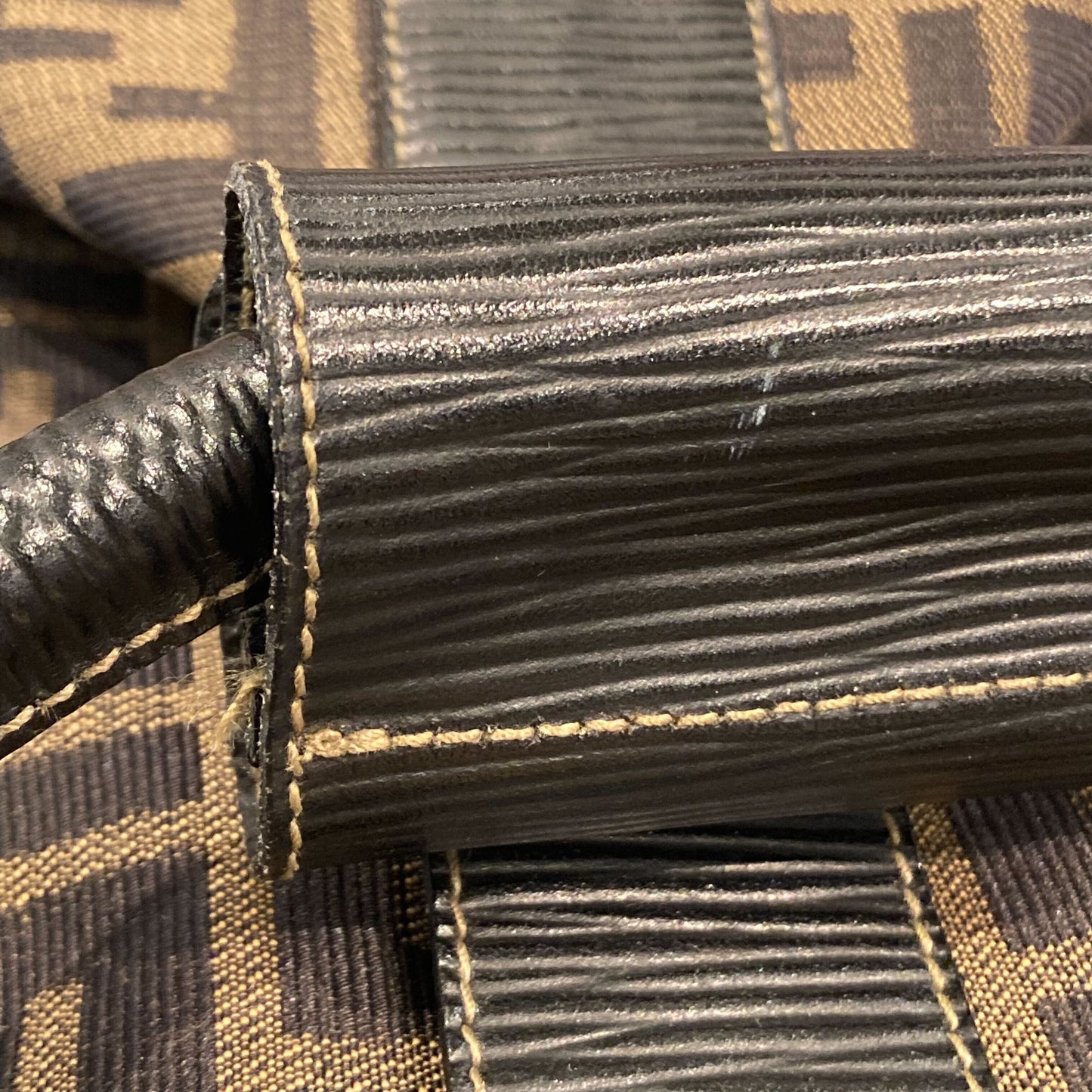 Fendi 2006 Brown Zucca 2way Shoulder Tote Handbag