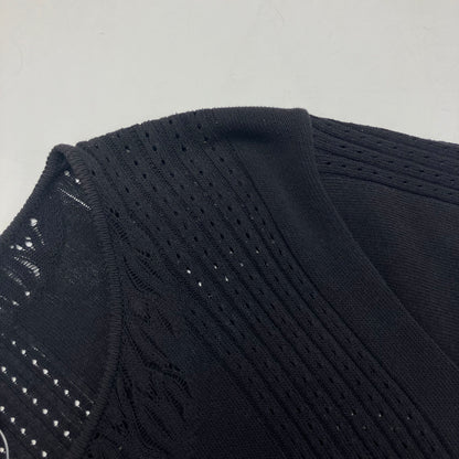 CHANEL 2002 cut-out detailing knitted blouse #38