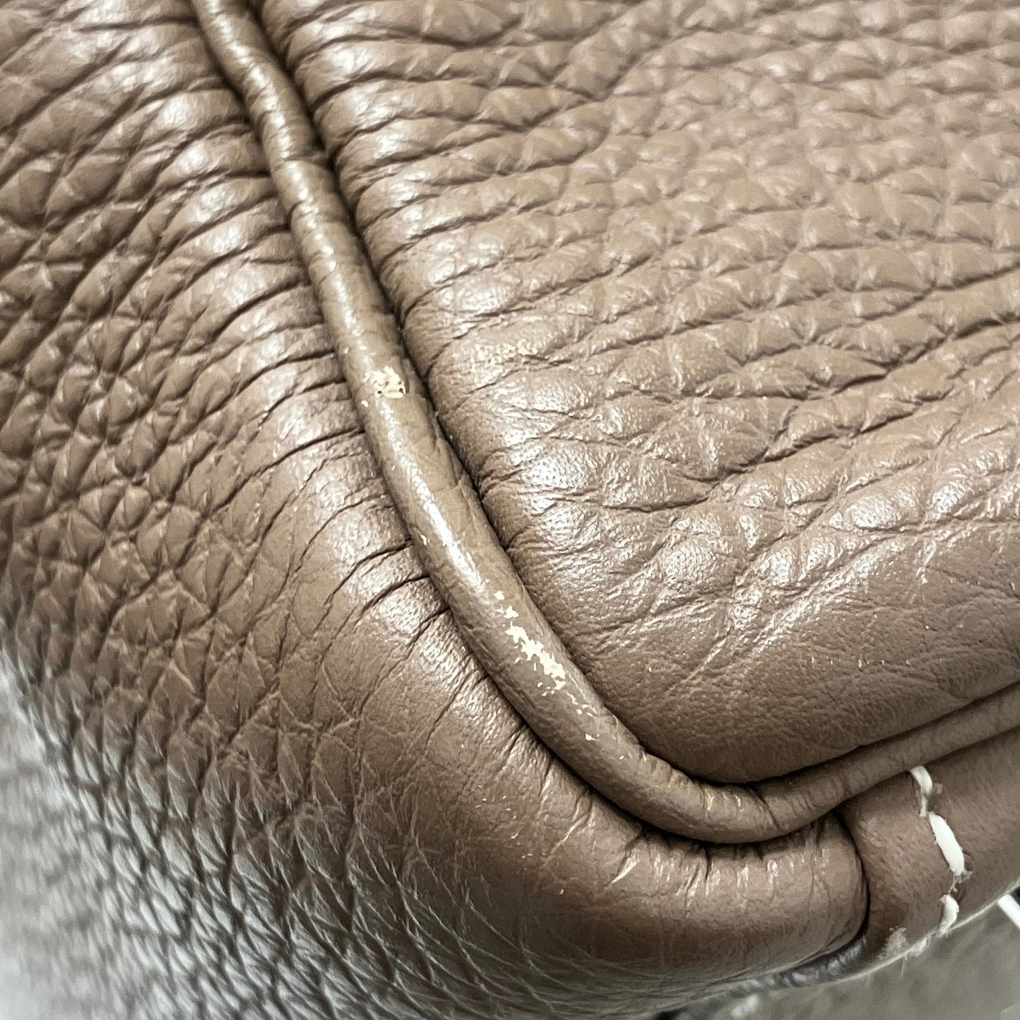 Hermes Etoupe Gray Togo Kelly 40 Retourne 2way Shoulder Handbag