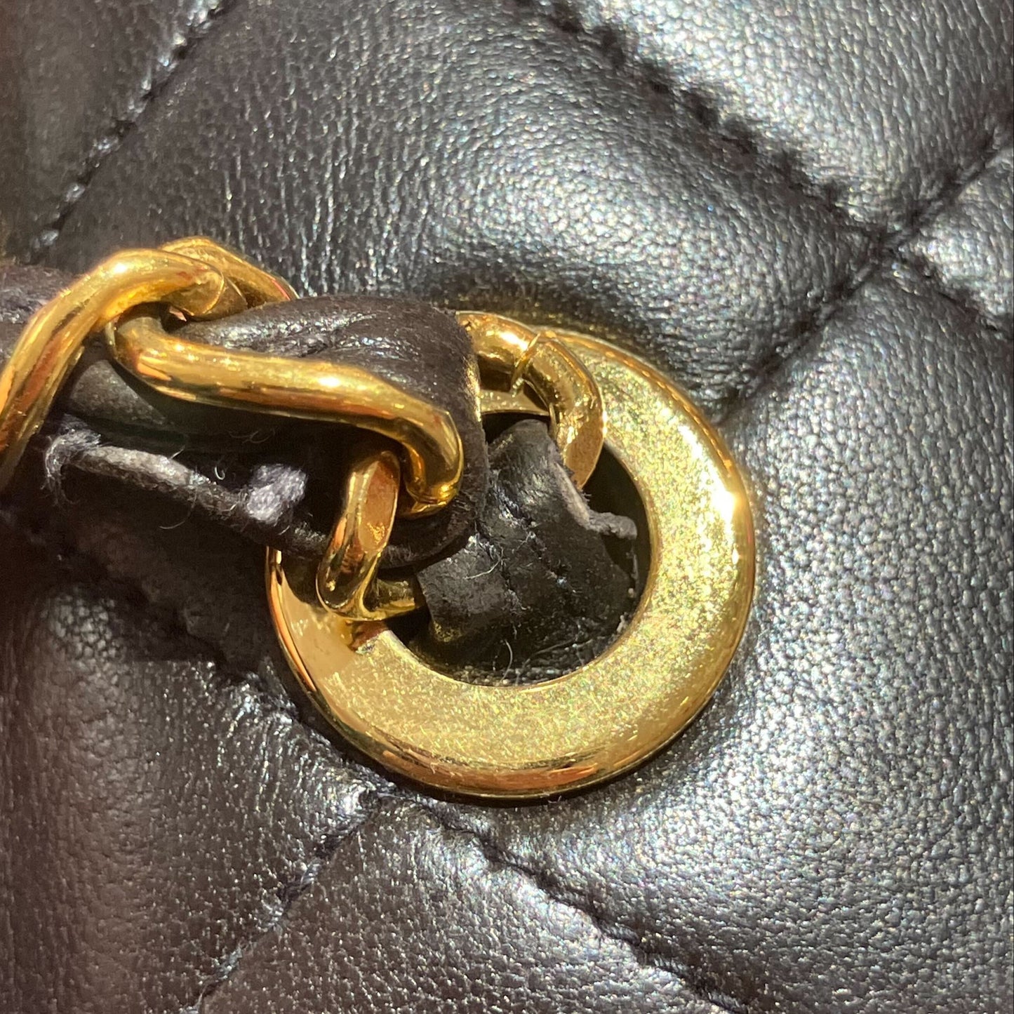 Chanel 1991-1994 Black Lambskin Shoulder Bag
