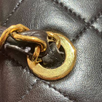 Chanel 1991-1994 Black Lambskin Shoulder Bag