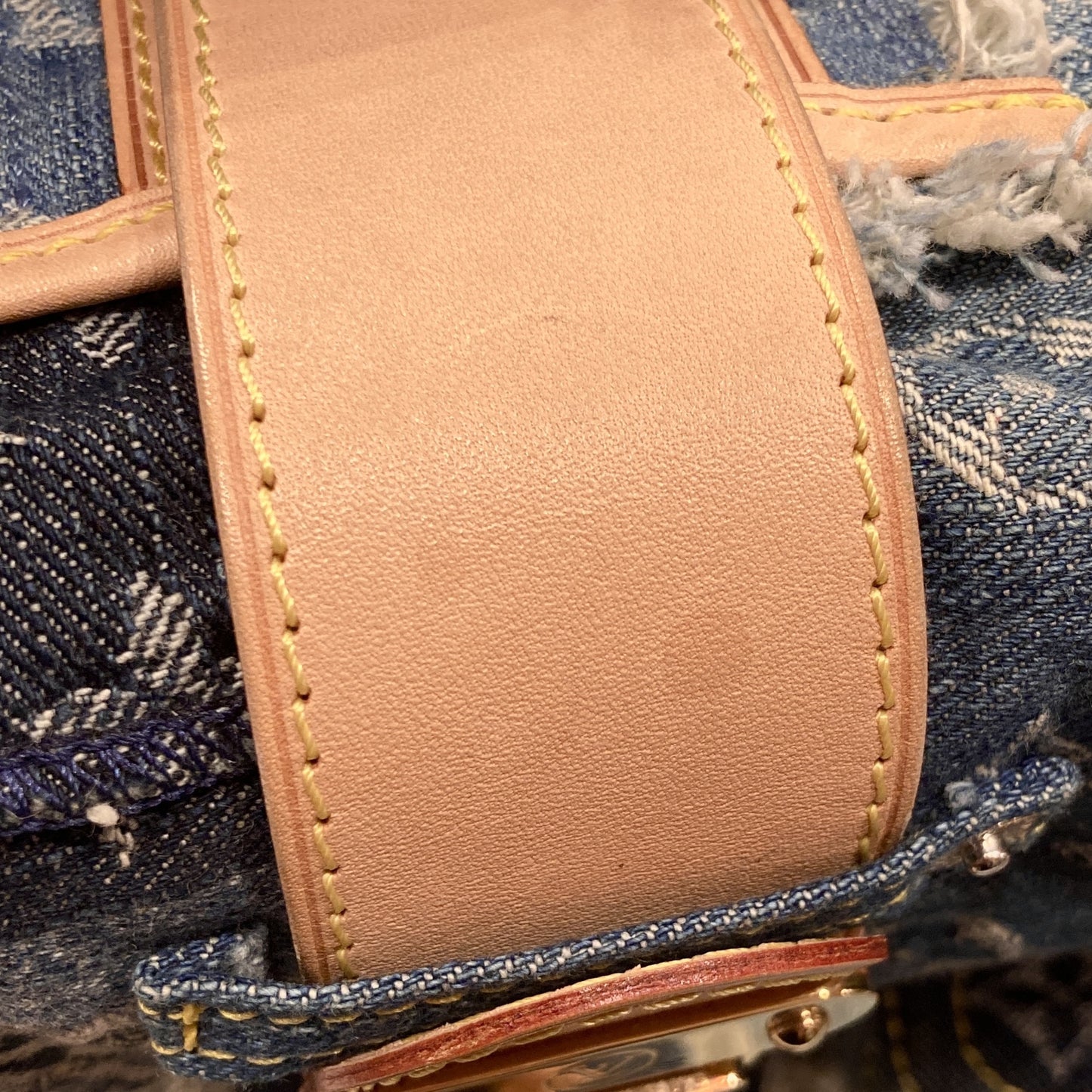 Louis Vuitton 2007 Monogram Denim Patchwork Postie 2way Shoulder Handbag M95374