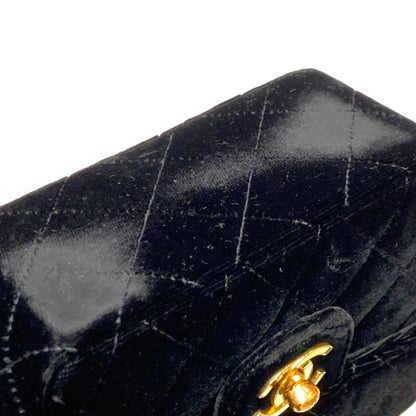 Chanel 1991-1994 Black Velvet Mini Square Handbag