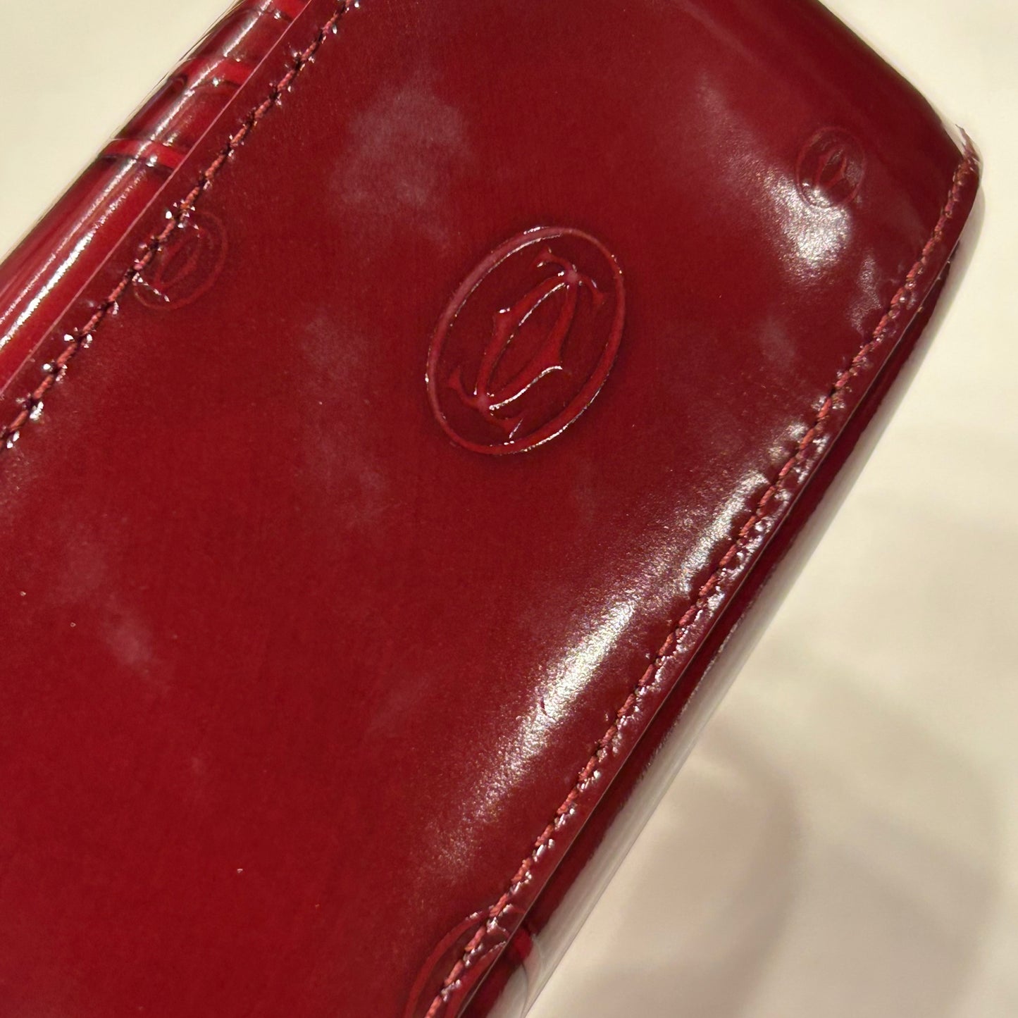 Cartier Bordeaux Patent Leather Happy Birthday Handbag