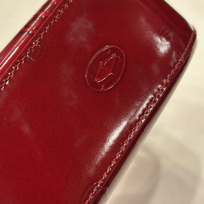 Cartier Bordeaux Patent Leather Happy Birthday Handbag