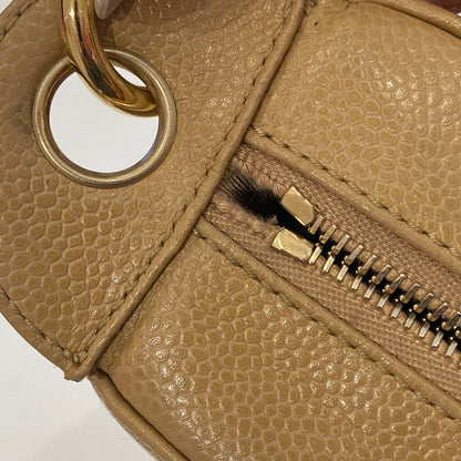 Chanel 2004-2005 Beige Caviar Shoulder Bag