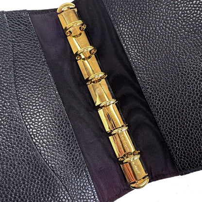 Chanel Black Caviar Skin Notebook Cover Small Good