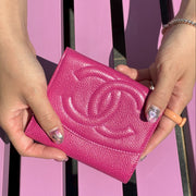 Chanel 1994-1996 Pink Caviar Bifold Wallet