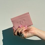 Chanel 2001-2003 Pink Caviar Cardholder