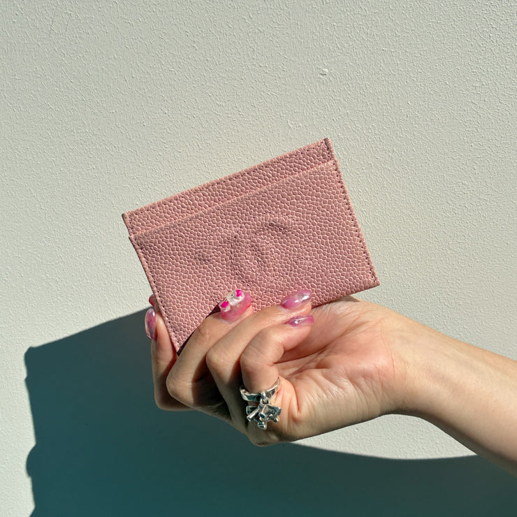 Chanel 2001-2003 Pink Caviar Cardholder
