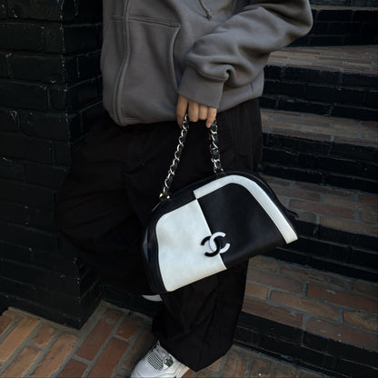 Chanel 2005-2006 Black Lambskin Bowling Bag