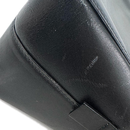 Gucci Black Leather Bamboo 2way Shoulder Handbag