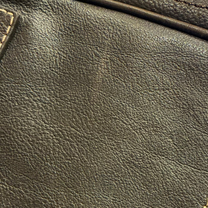 Loewe Brown Leather Anagram Duffle 2way Shoulder Handbag