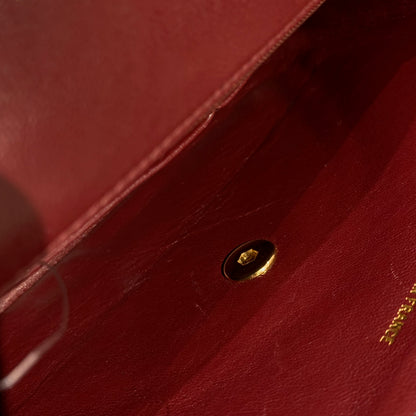 Chanel 1994-1996 Black Lambskin Paris Shoulder Bag