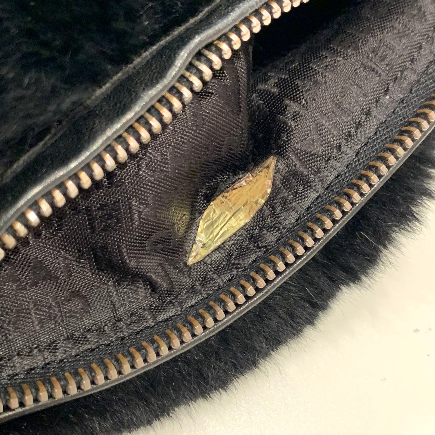 Chanel Black Lapin Fur Handbag
