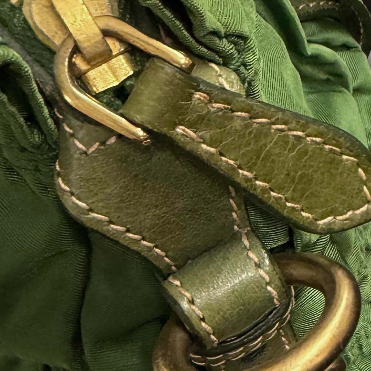 Prada Green Nylon 2way Shoulder Handbag
