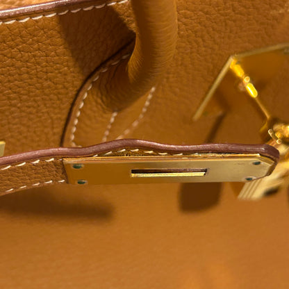 Hermes Gold Togo Birkin 30 Handbag