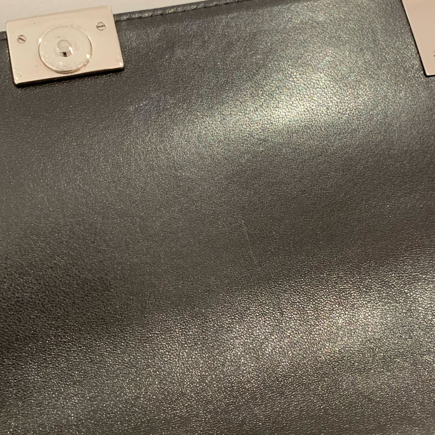 Chanel Black Lambskin Choco Bar Straight Flap Shoulder Bag