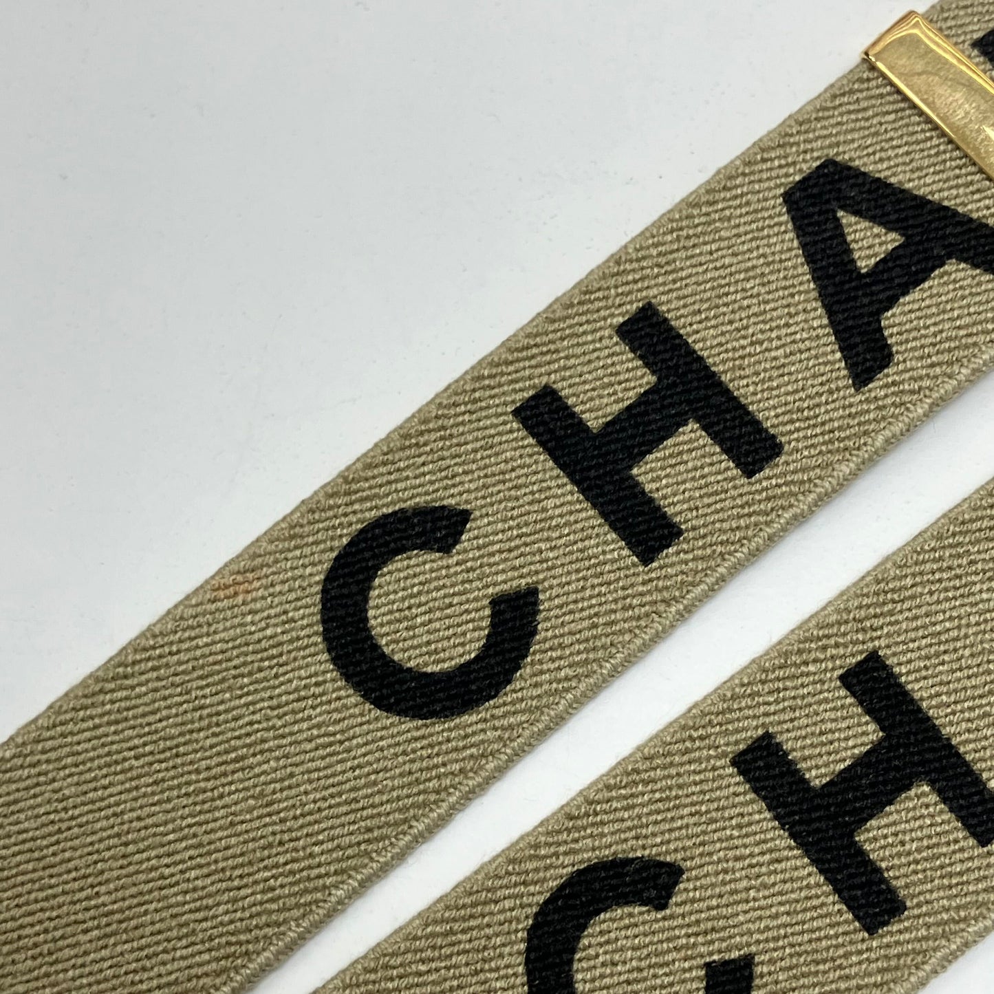 Chanel Beige Suspenders Small Good