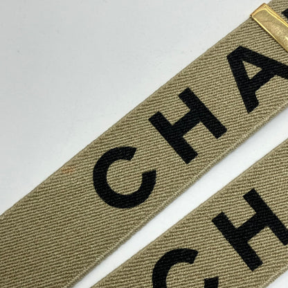 Chanel Beige Suspenders Small Good