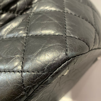 Chanel Black Calfskin Lady Braid Bowler Bag Handbag