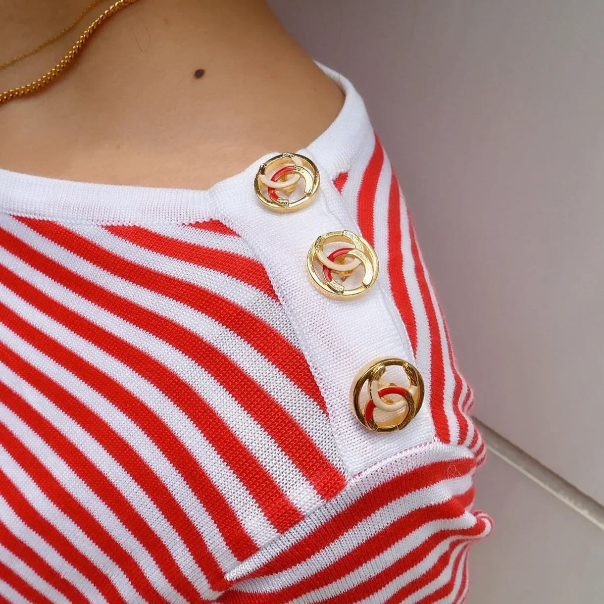 Chanel 1992 striped block mini dress #38