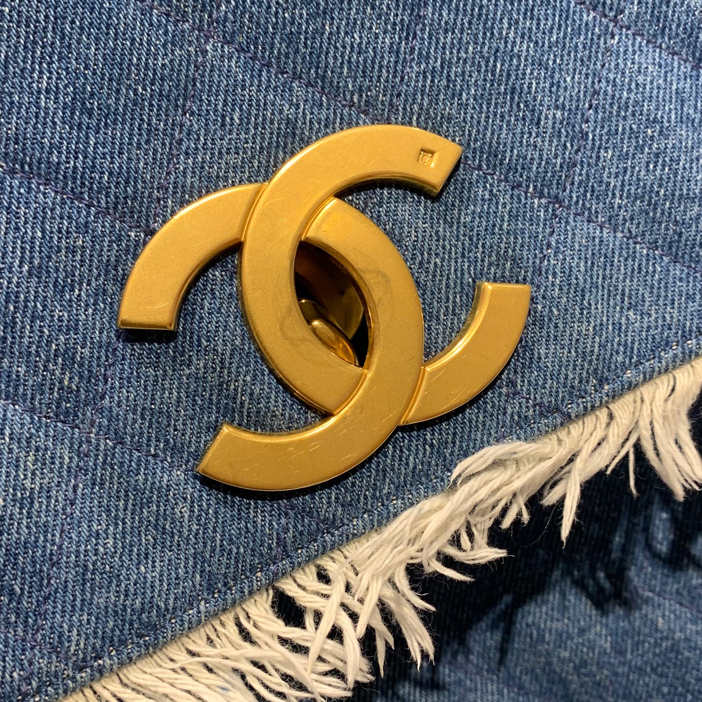 Chanel Blue Denim Shoulder Bag