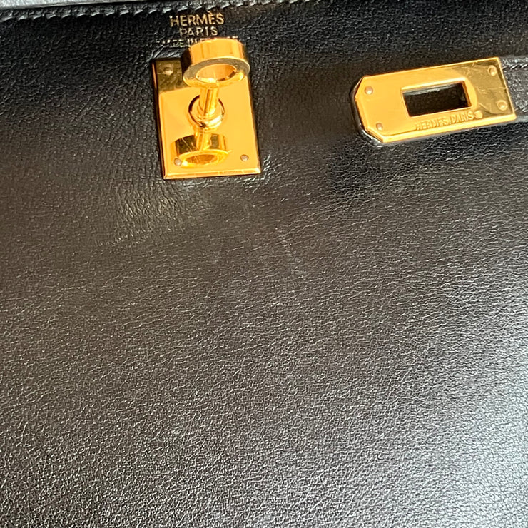 Hermes 1999 Black Gulliver Kelly A Dos PM Backpack