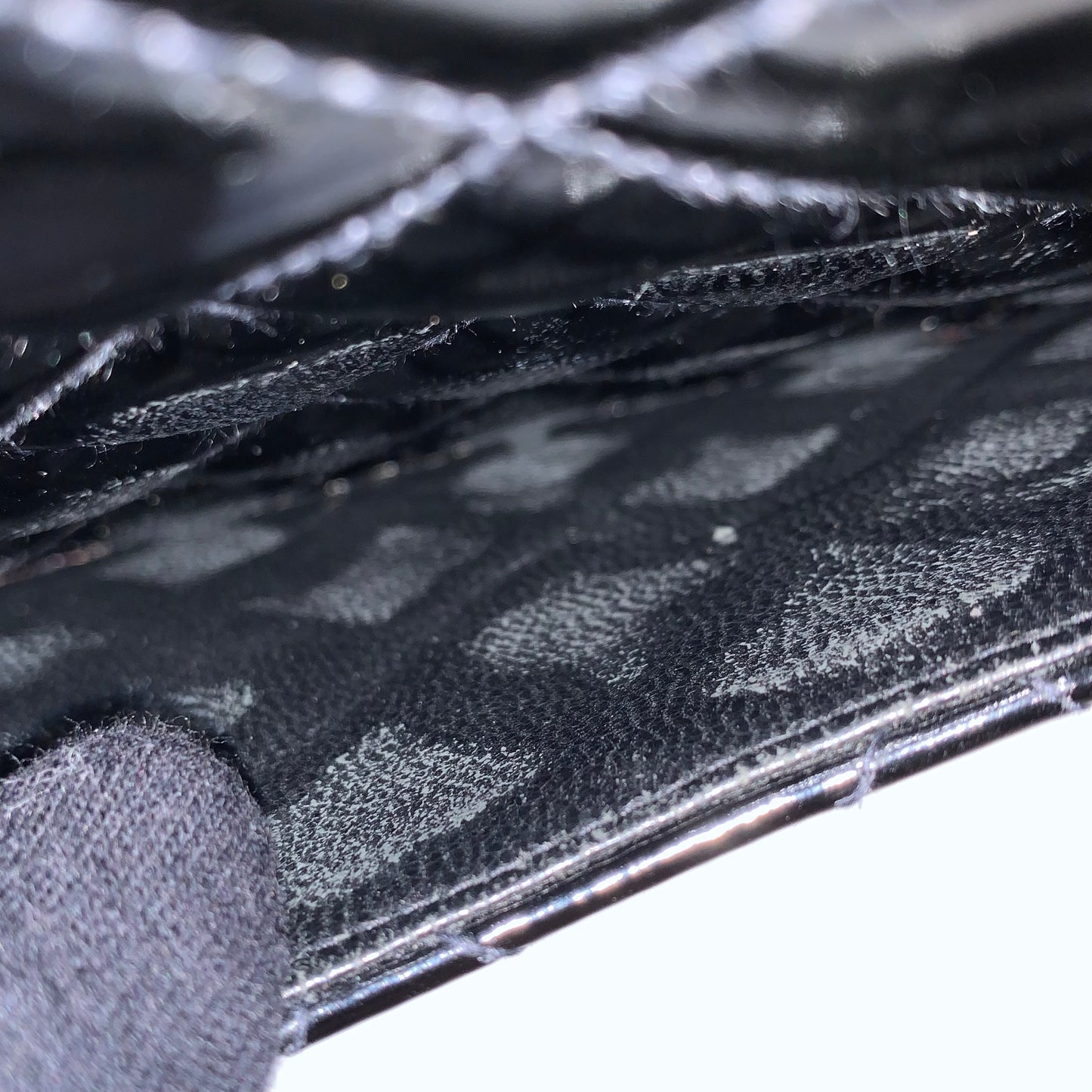 Chanel 2000-2002 Black Patent Leather Medium Classic Double Flap Shoulder Bag