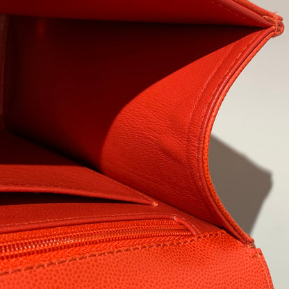 Chanel 1997-1999 Red Caviar Skin Handbag