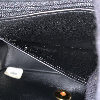 Chanel 1994-1996 Black Lambskin Mini Square Flap Handbag 17