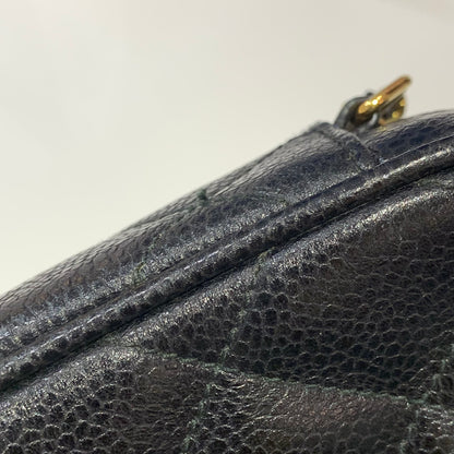 Chanel 1994-1996 Black Caviar Skin Camera Bag Small