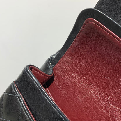 Chanel 2003-2004 Black Lambskin Small Classic Double Flap Shoulder Bag