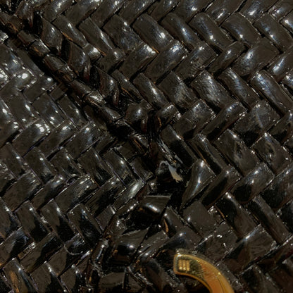 Chanel 2000-2002 Black Rattan Wicker Flap Medium Single Flap Shoulder Bag