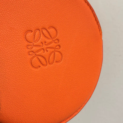 Loewe Orange Leather Coin Purse Wallet