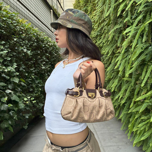 Salvatore Ferragamo Canvas Gancini Handbag