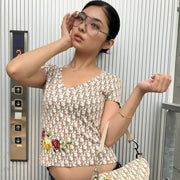 Christian Dior 2005 T-shirt Top Brown #36