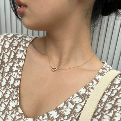 Tiffany & Co. Sentimental Heart Pendant Necklace AU750 Diamond