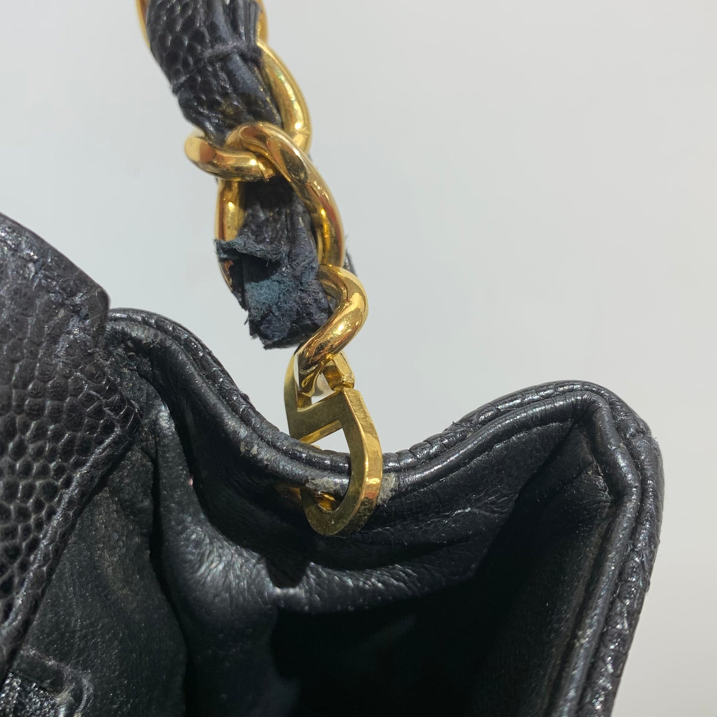 Chanel Black Caviar Skin Shoulder Bag
