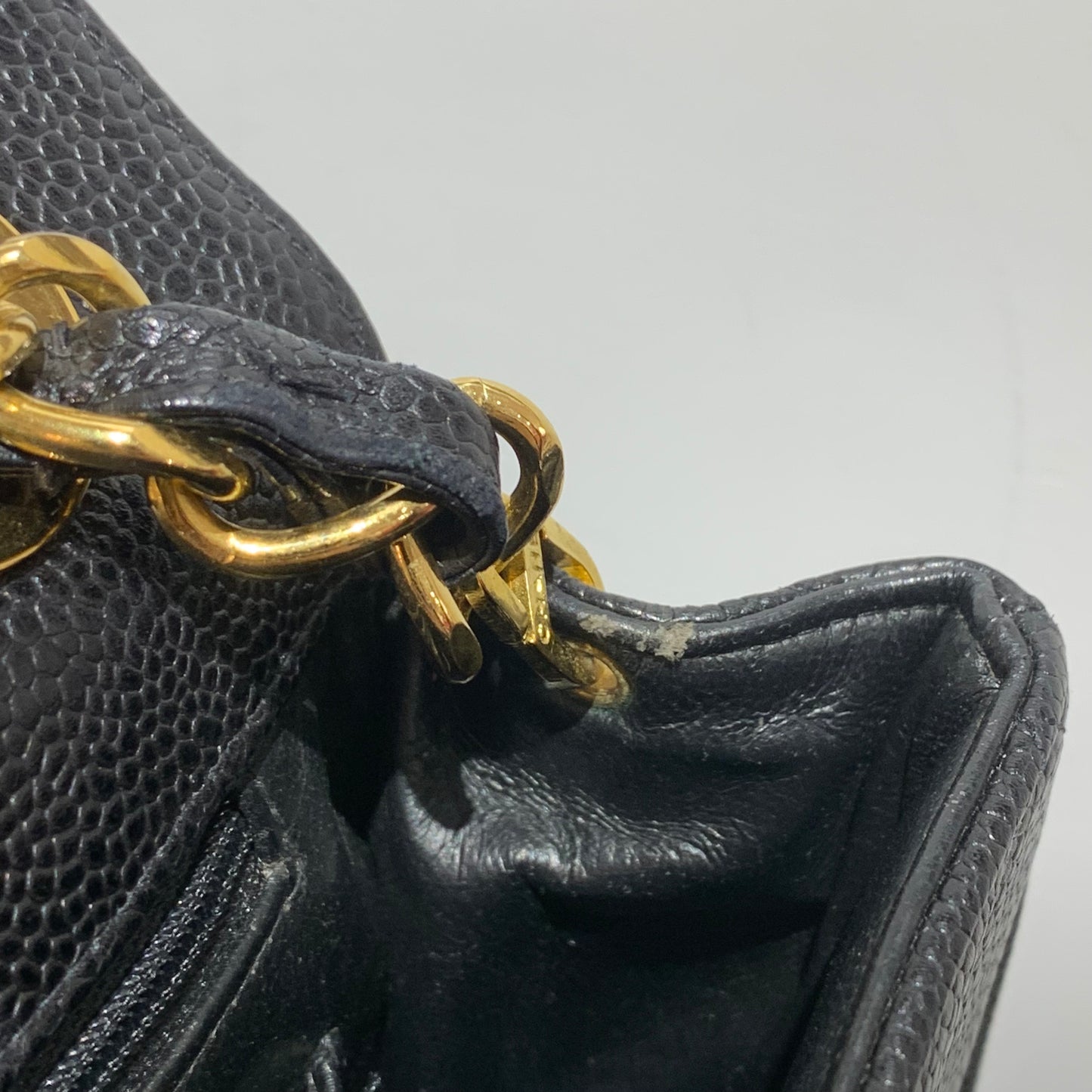 Chanel Black Caviar Skin Shoulder Bag